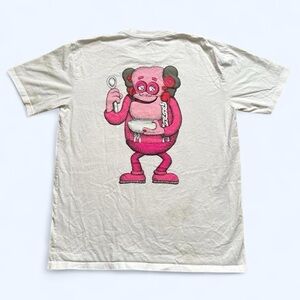 Kaws General Mills Cereal Graphic T-Shirt with Pink Cartoon Design XL